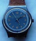 Vintage blue dial Swatch watch